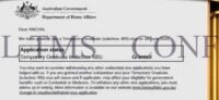 Australia Temporary Residence Visa Approved